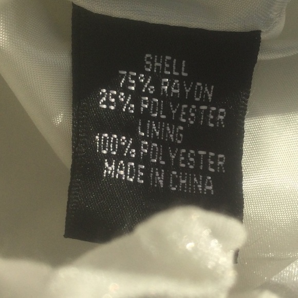 ADRIANNA PAPELL Evening Essentials Longsleeve Shimmering White Blouse,Size10 EUC - Picture 4 of 8